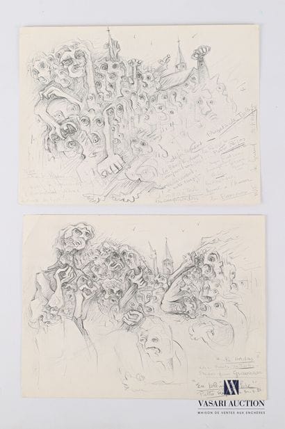 REJAS Pablo (XXème siècle)

Lot de deux dessins...