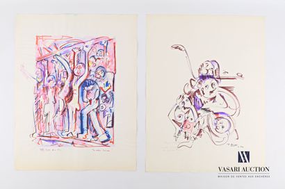 REJAS Pablo (XXème siècle)

Lot de deux dessins...