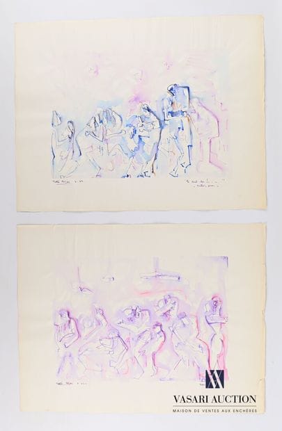 REJAS Pablo (XXème siècle)

Lot de deux dessins...