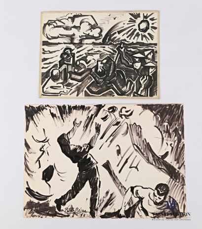 REJAS Pablo (XXème siècle)

Lot de deux dessins...