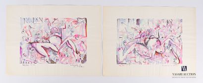 REJAS Pablo (XXème siècle)

Lot de deux dessins...