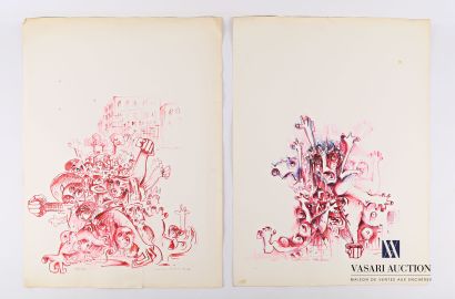 REJAS Pablo (XXème siècle)

Lot de deux dessins...