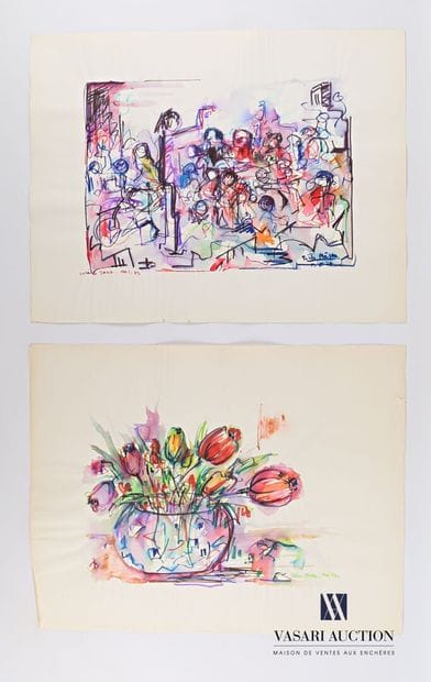 REJAS Pablo (XXème siècle)

Lot de deux dessins...