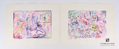 REJAS Pablo (XXème siècle)

Lot de deux dessins...