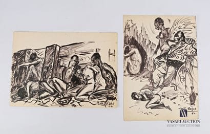 REJAS Pablo (XXème siècle)

Lot de deux dessins...