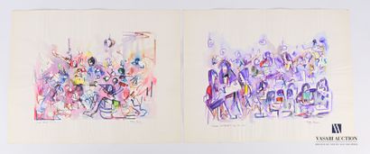 REJAS Pablo (XXème siècle)

Lot de deux dessins...