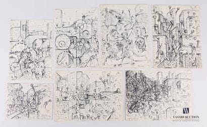 REJAS Pablo (XXème siècle)

Lot de sept dessins...