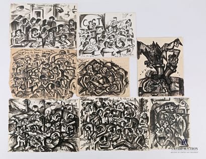 REJAS Pablo (XXème siècle)

Lot de huit dessins...