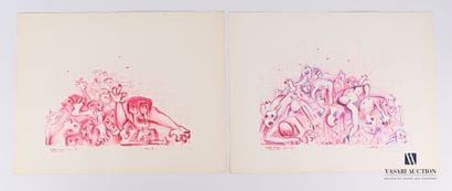 REJAS Pablo (XXème siècle)

Lot de deux dessins...