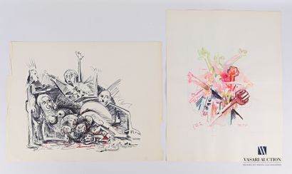 REJAS Pablo (XXème siècle)

Lot de deux dessins...