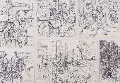REJAS Pablo (XXème siècle)

Lot de sept dessins...
