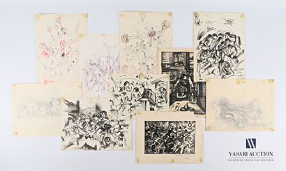 REJAS Pablo (XXème siècle)

Lot de dix dessins...