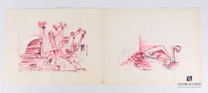 REJAS Pablo (XXème siècle)

Lot de deux dessins...