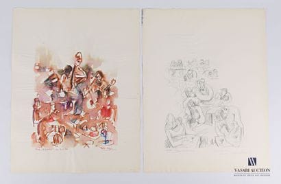 REJAS Pablo (XXème siècle)

Lot de deux dessins...