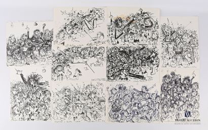 REJAS Pablo (XXème siècle)

Lot de dix dessins...