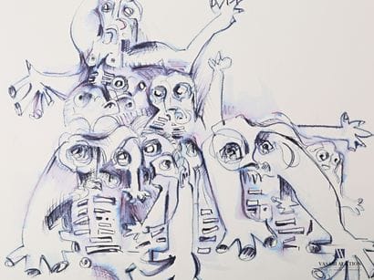 REJAS Pablo (XXème siècle)

Lot de deux dessins...