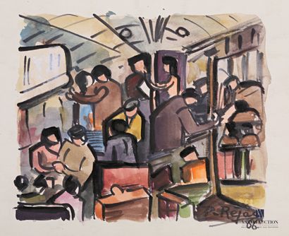 REJAS Pablo (XXème siècle)

Lot de deux dessins...