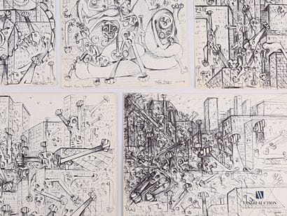REJAS Pablo (XXème siècle)

Lot de sept dessins...