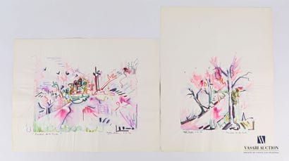 REJAS Pablo (XXème siècle)

Lot de deux dessins...