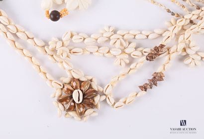 Lot de vingt colliers de coquillage

Long....