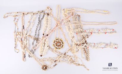 Lot de vingt colliers de coquillage

Long....