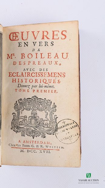 BOILEAU DESPREAUX - Works in verse (two volumes)...