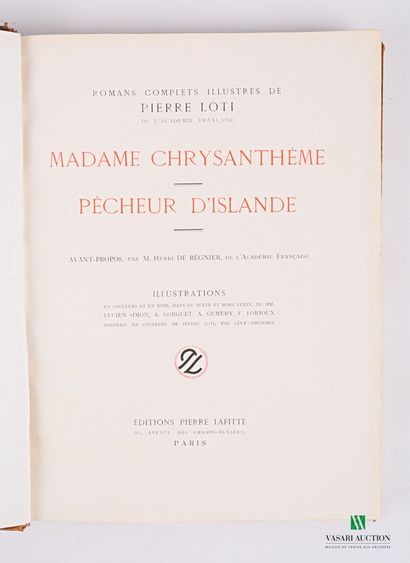 LOTI Pierre - Madame Chrysanthème - Pêcheur...