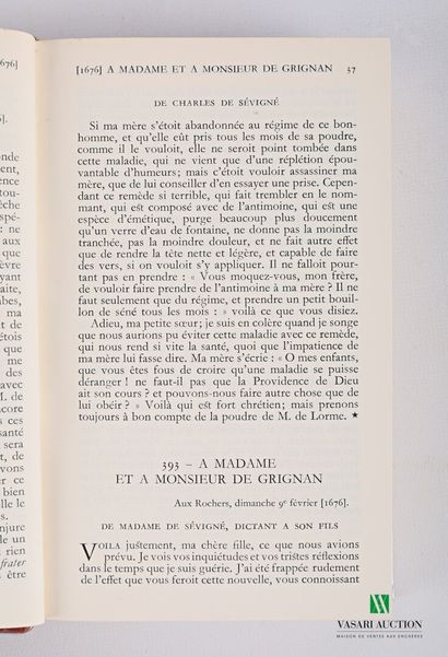 [LA PLEIADE]

- MADAME DE SEVIGNE - Lettres...