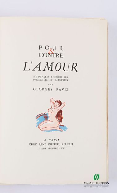 PAVIS Georges - Pour et contre l'amour -...