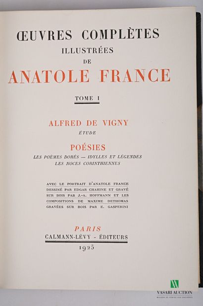 [ANATOLE FRANCE]

Oeuvres Complétes - Paris,...