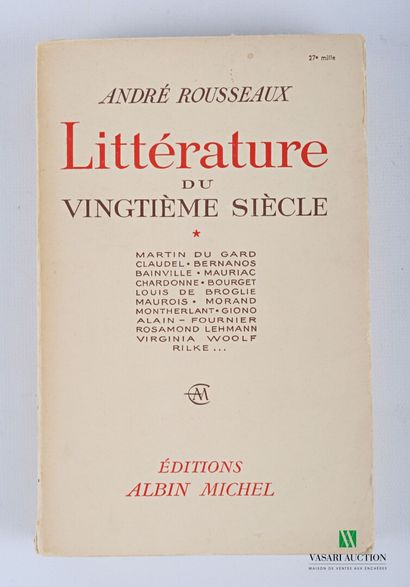 [LITERATURE]

ROUSSEAUX André - Littérature...