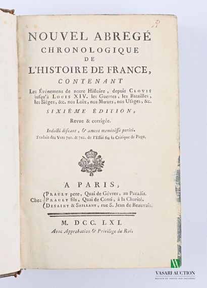 COLLECTIVE - Nouvel abrégé chronologique...