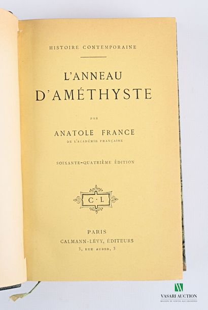 [ANATOLE FRANCE]

Lot of fifteen books including...