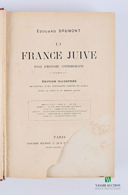 DRUMONT Edouard - La France juive - Blériot,...