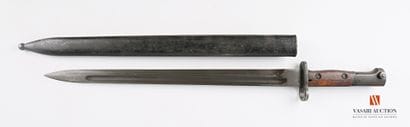 Baïonnette belge modèle 24-30, lame bronzée...