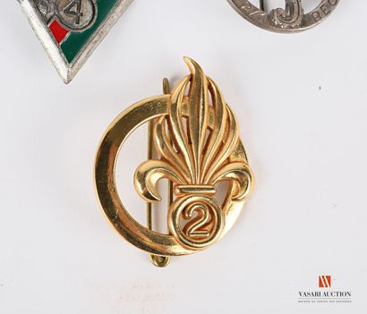 Set of Foreign Legion unit badges: three...