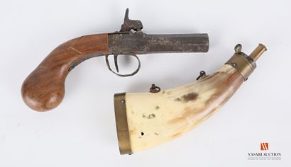 Pistolet de poche à percussion, canon octogonal,...