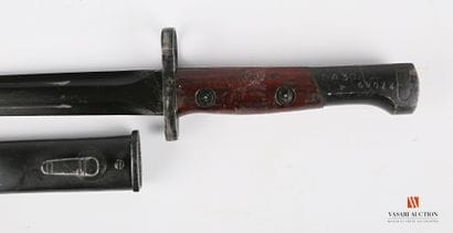Baïonnette belge modèle SAFN 49, lame bronzée...