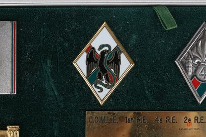 Presentation box with eleven Foreign Legion...