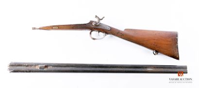 Meeting of a stick and a barrel of rifle...
