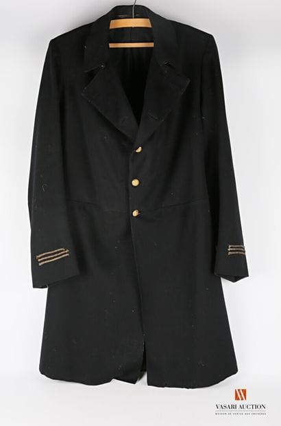 Manteau d'officier de marine, drap noir,...