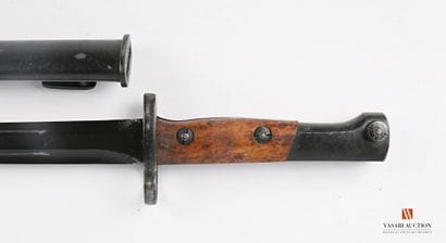 Baïonnette belge modèle SAFN 49, lame bronzée...