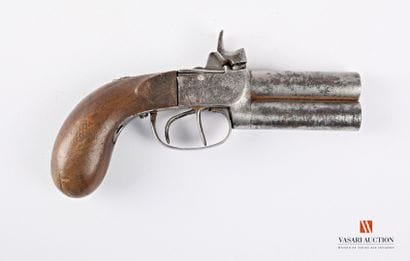 Pistolet à percussion, à coffre et canon...