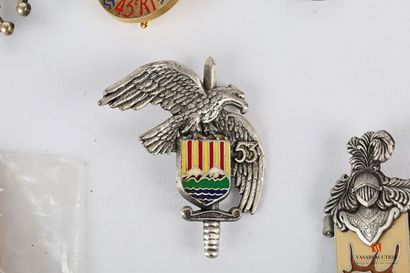 Ensemble d'insignes d'unité de l'infanterie...