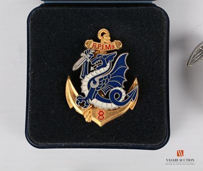Ensemble d'insignes d'unité des Troupes de...