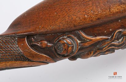 Fusil de chasse à percussion, canons en table...