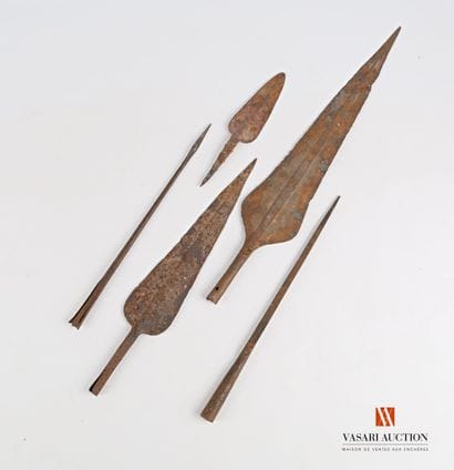 Pointes de lance et harpons, 22 cm, 35 cm,...