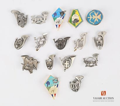 Ensemble d'insignes d'unité des Chasseurs:...