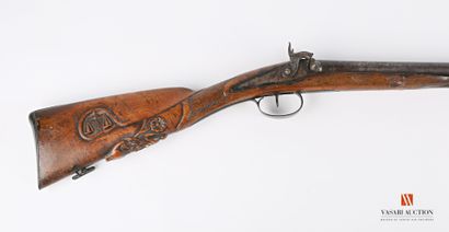 Fusil de chasse à percussion, canons en table...