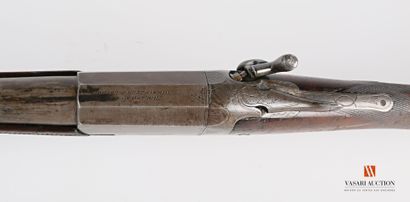 Fusil de chasse mono canon, percussion centrale...